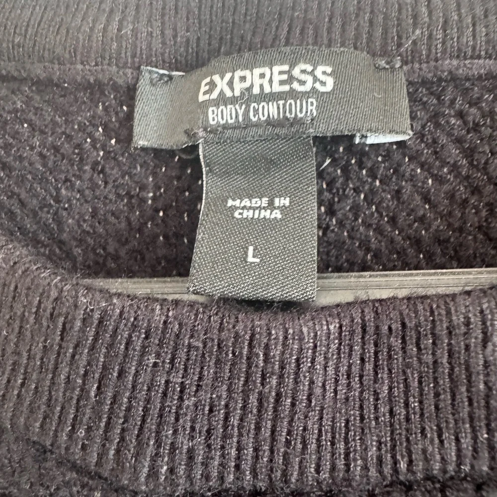 EXPRESS Black Ribbed Sleeveless Tank Top - Picture 2 of 4